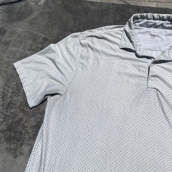 Hickey Freeman Polo Shirt Mens Large Gray Performance Short Sleeve Casual Golf - Picture 3 of 16